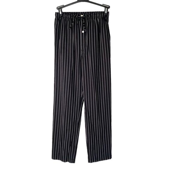 Hart Schaffer Marx Sleepwear Black Pin Stripe Mens Pajama Set NWTs size small - Picture 6 of 12